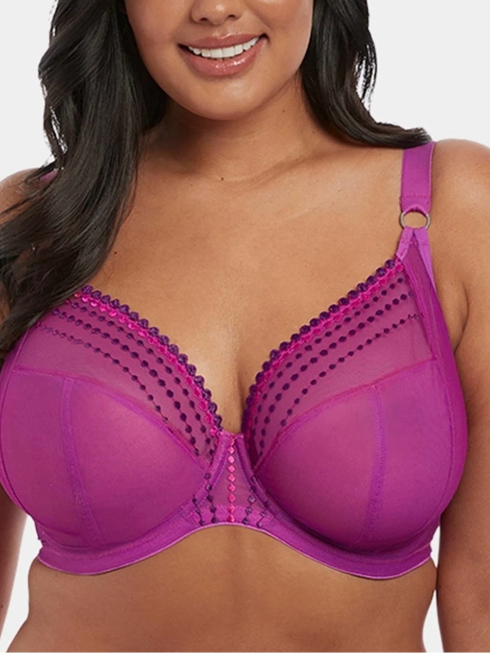 Elomi NWT Mathilda Bra in Berry Convertible To Racerback Unlined 36H - Picture 9 of 11